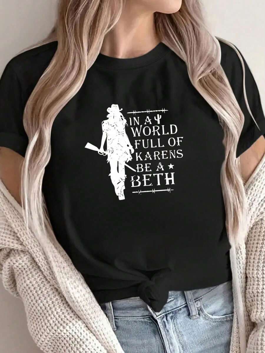 Women T-Shirts - Black - View 1