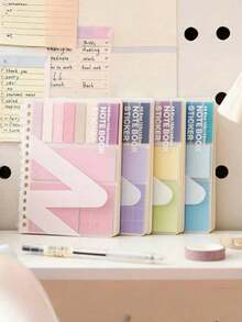 Portable Multi-Functional Sticky Notes, Student Notebook, Office Letter Paper, Self-Adhesive Easy To Use. Suitable For Office, Home, School Use, School Supplies And Back To School Season - B - View 2