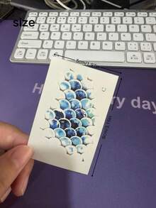 1pc Gradient Fish Scale Temporary Tattoo Sticker, Mermaid Tail Design, Pink-Blue Gradient/Deep Sea Blue Gradient/Light Blue Ink Style, Suitable For Wrist, Collarbone, Neck And Multiple Body Parts, Perfect For Daily And Party Looks, Create Romantic Mermaid Vibe - Multicolor - View 7
