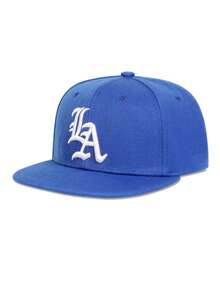 1pc Men's A Los Angeles NY Dodgers Adjustable Sun Protection Baseball Cap Embroidered Letter Hat - LA Flat Edge - View 9