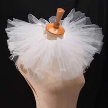 1 pieza Cuello de volantes de malla ligera de payaso, decoración de cuello estilo payaso vintage, cuello falso victoriano de malla en capas, pieza de cuello de volantes desmontable, adecuado para Halloween, cosplay de circo, feria renacentista y fiesta temática - rosa - Ver 3