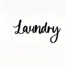 1pc Laundry Room Decor Metal Wall Art Background Rustic Style Laundry Sign Hanging Decor - Suitable For Toilet - Bathroom Laundry Room Exquisite Room Decoration - Black - View 6
