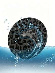 2pcs Black Leopard Print Car Cup Coasters - Non-Slip Design, 7cm Diameter. Made Of Natural Rubber Material, Washable. Each Weighs Only 10g, Perfect Accent For Your Car Interior. Not Only Suitable For Daily Use By Car Owners, But Also An Excellent Gift For Car Enthusiasts. - A - View 7