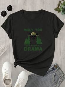 Halloween Graphic T-Shirt - Black - View 1