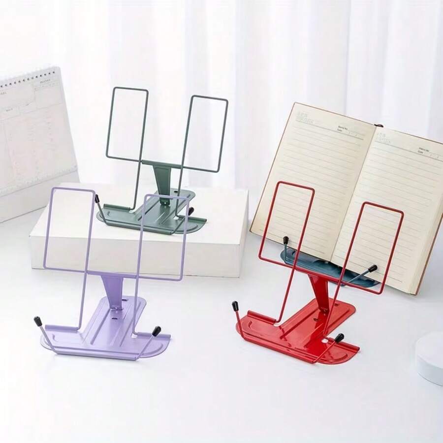 1pc Adjustable Desktop Reading Stand, Suitable For Painting, Learning And Tablet, Can Be Used As Portable Folder On Desktop, Desktop Storage, Learning Supplies, Back To School Supplies, Personalized Gift - Rectangle - View 1