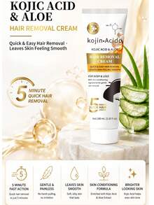 Kojic Acid & Aloe Vera 除毛霜 100ml,溫和去除身體腋下腿部手臂毛髮,不刺激、快速平滑、細緻肌膚,男女皆適用 - 膏狀 - 查看 3