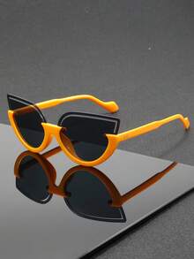1 Pair Unisex Unique Fashion Glasses, Suitable For Parties, Street Style Accessories, Halloween, Fashionable And Personalized Design - 彩色 - 查看 9