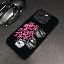 Pink Where Eagles Dare labios streetwearfunda de teléfono Fundas compatibles con ,Apple,VIVO,OPPO,,, y Honor.Fabricadas en silicona TPU,ofrecen protección contra golpes y caídas. - Negro - Ver 1