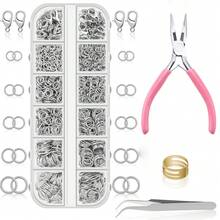 QIAO Jewelry-Making Tool Set, Suitable For Jewelry-Making Materials, Including Pliers, Tweezers, And A Necklace Repair Kit With Lobster Clasps; Suitable For Crafts And Key Chains With Jump Rings - Pliers Lobster Clip Opening Ring Set - View 8
