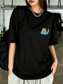 Women T-Shirts - Black - View 5