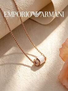 Kalung Liontin Baja Tahan Karat Emas Mawar Armani EGS2828221 - Emas - View 7