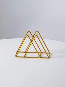 1pc Triangle Metal Napkin Holder, Desktop Tissue Dispenser, Minimalist Triangle Tabletop Decor Napkin Holder, Kitchen Paper Towel Storage Rack, Holiday Decor Napkin Holder - Multicolor - View 9