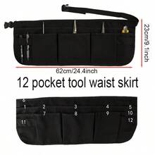 Multi-Pocket Electrician Tool Waist Bag, Tool Classification Storage, Hanging Hardware Tool Storage Bag, Portable Car Repair, Electrician & Auto Repair Wear-Resistant Tool Pouch, Ergonomic Waist Bag Design, Comfortable For Long-Term Wear - A - View 1