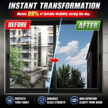 One Way Mirror Privacy Window Film Non Adhesive Static Cling UV Protection Heat Control Sun Block Anti Glare Removable For Home Office Glass Door - 1PC - View 3