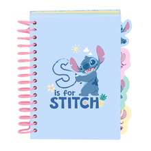 Safta Stitch دفتر ملاحظات A6 ستيتش للأولاد والبنات، دفتر مرخص رسميًا من ديزني بغلاف صلب، 80 ورقة 80 جم/م² و4 فواصل داخلية، للمدرسة والهدايا والسفر - الأحمر - مشاهدة 2