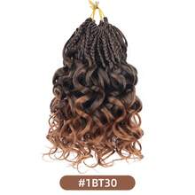 8-12inch Short Curly Crochet Hair For Women, Pre Twisted Pre Looped Synthetic Braiding Hair Extensions - Multicolor - View 42