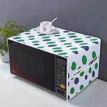 Funda antipolvo impermeable de PEVA para refrigerador con bolsillos de almacenamiento laterales, protector de parte superior de nevera, organizador de cocina - Ver 6