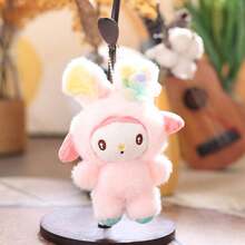 1 Pc Rabbit Children's Plush Toy Backpack Pendant Valentine's Day Gift Souvenir Keychain Small Pendant - Multicolor - View 11