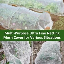 戶外保護用園藝防護網 3.2x16.4 FT 白色超細網布附抽繩袋，蔬菜、果樹與植物防鳥防蟲護植網，蔬菜防護網 - A - 查看 4