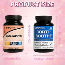Myo-Inositol And Cortisol Supplement,Reduce Cortisol And Balance Hormones, For Women Health Ovulation, Regular Menstruation, Mood Health, Pre-Pregnancy Health Support, Essential Nutrients, 60 Capsules Per Bottle,Best Gift For Women,Packaging May Vary - Great Cortisol Supplement - 查看 9