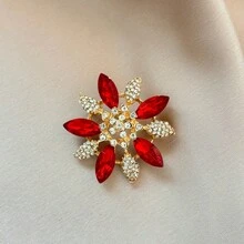 1pc Elegant Zinc Alloy Flower Brooch For Women, Suitable For Daily Wear In Spring, Summer, Autumn And Winter - Multicolor - View 9