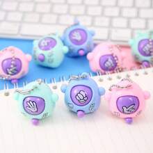 6/12/15pcs Creative Mini Rock Paper Scissors Game Keychain - Multicolor - View 2