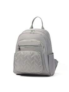 Fashionable Large Capacity Diaper Bag Backpack For Moms, Solid Color Baby Storage Bag - 6528 - View 13