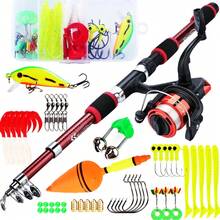 Caña de Pescar Giratoria Sougayilang y Carrete, Caña telescópica Combo1.8M con Carrete de Pesca 5,2:1 3BB, Arrastre Máximo, Kit de Pesca Completo de 5kg - Equipaciones completas naranjas - Ver 10
