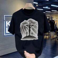 Men T-Shirts - 黑色 - 查看 1