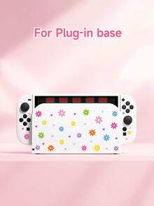 New Switch 2 (2025) Game Console Accessories, 1pc Small Heart & Daisy Flower Print Pattern Protective Case/Cover, Compatible With Switch 2/Switch NS/Switch OLED/Lite, Suitable For Switch 2nd Gen/Switch Game Console Accessories, Full Set Bundle, Storage Bag, Game Card Case, Switch Protective Case, Best Gift For Switch Players - Multicolor - View 8