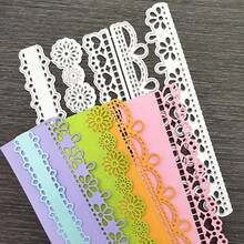 1pc Lace Edge Metal Cutting Die Set - Professional DIY Scrapbook Template, Handmade Greeting Card Tool And Home Decor Craft Kit, Suitable For Holiday Projects - Lace - View 7