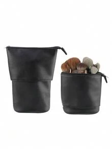 1 Portable Retractable Storage Bag, Large-Capacity Vertical Storage Bucket, Scope Of Application: Storage Of Pen Bags, Pen Containers, Cosmetic Brushes, And Storage Of Multifunctional Travel Brushes. - Multicolor - View 12