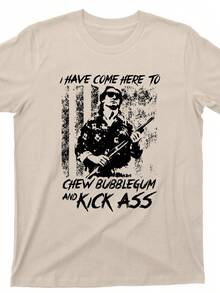 Jag har kommit hit för att tugga tuggummi och slå folk - They Live Rowdy Roddy Piper Grafisk T-shirt sommarkläder män, t-shirt sommarkläder män, t-shirt - Vitt - Visa 1