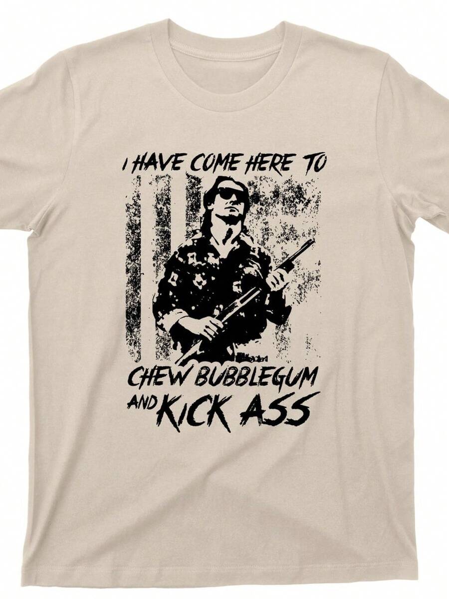 Jag har kommit hit för att tugga tuggummi och slå folk - They Live Rowdy Roddy Piper Grafisk T-shirt sommarkläder män, t-shirt sommarkläder män, t-shirt - Vitt - Visa 1