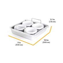 Chicago Metallic 77106 Creme Brulee Set juego de 6 - Gris - Ver 3