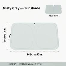 Aesthetic Portable Universal Car Windshield Sunshade , Efficient Sun Protection, Foldable Windshield Sunshade, Suitable For Most Vehicles, Easy To Store, Heat Insulation, Car Accessories Interior, Windshield Sun Shade - Multiple Styles - View 14