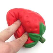 Large Slow Rebound Realistic Strawberry Squeeze Toy, Fruit Model Decor, Stress Relief Toy, Extra Soft - Multicolor - View 6