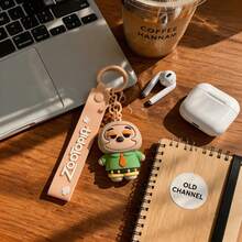 Miniso 迪士尼動物方城市閃電樹懶矽膠鑰匙圈，奶油綠卡通包包吊飾，柔軟觸感手腕掛繩吊墜，可愛極簡主義背包配件，汽車鑰匙架裝飾，旅行行李吊牌飾品 - 樣式 1 - 查看 5