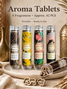 Tabletas de incienso, tabletas de incienso redondas pequeñas naturales, polvo puro de agarwood sin pegamento a alta presión, frasco de incienso de nube auspiciosa, aromaterapia de interior, ambientador de aire de interior, purificador de aire, fragancia duradera, aromaterapia, yoga, meditación, sala de té, etc. - Pastillas de incienso - Ver 2