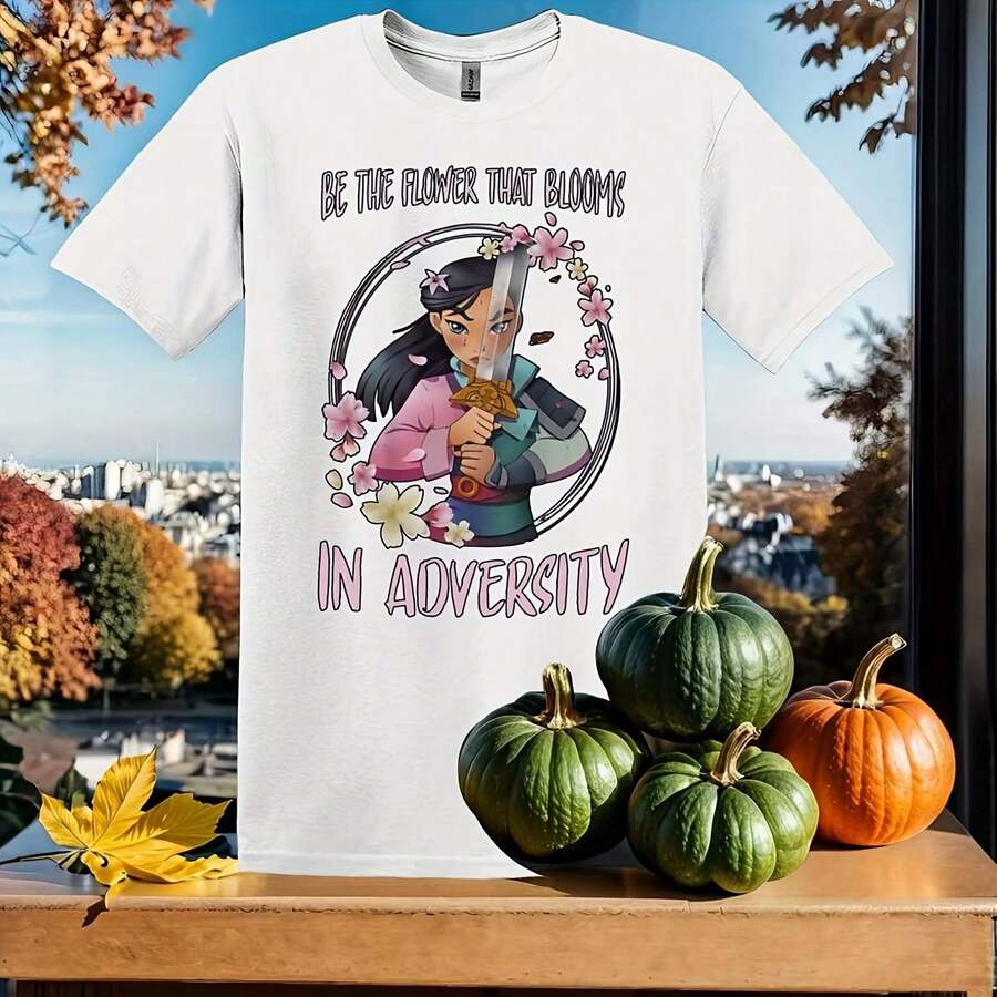 Sé la flor que florece en Camiseta Sudadera Uni Wo S-5XL Gildan Top para Niños y Niñas SY21. - Blanco - Ver 1