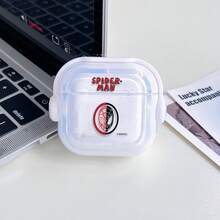 Marvel 蜘蛛人半半 Logo AirPods Pro 保護殼 正版授權 透明防震殼 附旋轉支架 相容 AirPods 1/2/3/4 與 Pro/Pro 2 代 適用於新款 AirPods Pro 3 聖誕襪小禮物 送女友 - Transparent - 查看 4
