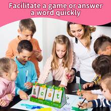 78Pcs/Set CVC Word Games, Cartoon Alphabet Double Sided Education Flash Card For Matching Letter Reading Spelling Game Learning Activities, English Learning Cards Early Education Parent Child Interactive Game Back To School - 彩色 - 查看 7