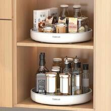 1pc Large Capacity Rotating Spice Rack, Can Store Various Seasoning Bottles And Jars, Kitchen Utensil, 360° Rotatable, Extremely Strong Load-Bearing Capacity, Items Clearly Visible, No Contact With Food - Multicolor - View 4