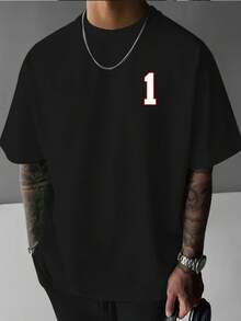1 Pcs Casual100% Cotton Crew Neck Short Sleeve T-Shirt,Lightweight Breathable Vintage Sicilia Palermo Orange Print,Ideal For Travel Street Airport Outfit Summer Italian Vacation Loose Graphic Tee - Black - View 2