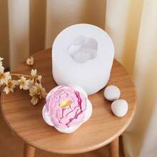 逼真牡丹花矽膠模具 3D 花卉 DIY 車用香氛石膏 - 芍藥 - 查看 2
