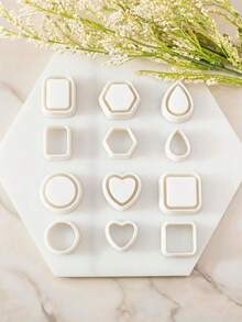 Cetakan Tanah Liat Berbentuk Geometris, Cetakan Tanah Liat Polimer yang Cocok untuk Anting-Anting Bingkai Berlapis, Sempurna untuk Perhiasan Gaya Minimalis, Modern, dan Boho, Menambah Kedalaman dan Dimensi pada Kerajinan Tangan - geometri - View 8