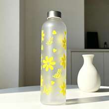 1個-1000ml/33.8oz 高吸引力大容量水瓶，時尚磨砂透明瓶身，簡約蝴蝶結和小花圖案設計，時尚耐用戶外塑料水瓶，適合健身、旅行、徒步，節日禮物的最佳選擇 - 查看 7