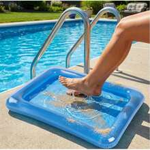 1pc Portable Foldable Swimming Pool Entry Foot Bath Basin. Essential For Swimming Pool Maintenance. Ideal Tool For Pool Entry, Outdoor, Camping, Backyard, Foot Hygiene Care And Beach Pool Foot Cleaning. Multifunctional Foldable Foot Bath Basin, Suitable For Home And Outdoor Use, Easy To Store And Carry., Beach Essentials, Pool Float - Multicolor - View 7