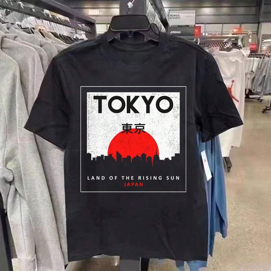 Outdoor Daily Wear Men T-shirt Fashion Simple Round Neck Top - Schwarz - Übersicht 1
