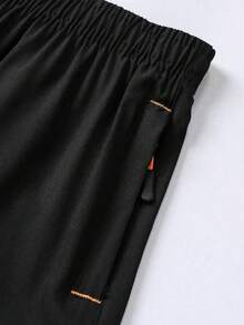 2pcs Men's High-Performance Casual Loose Quick-Dry Sports Shorts, With Reflective Stripes, Pockets, Waist Drawstring, Soft & Lightweight For Workout - Multicolor - View 7